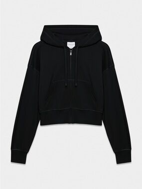 Aritzia Sweatfleece Cropped Zip Up Hoodie
